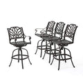 Christopher Knight Home Alfresco Outdoor Cast Aluminum Barstool Set, 4-Pcs Bronze