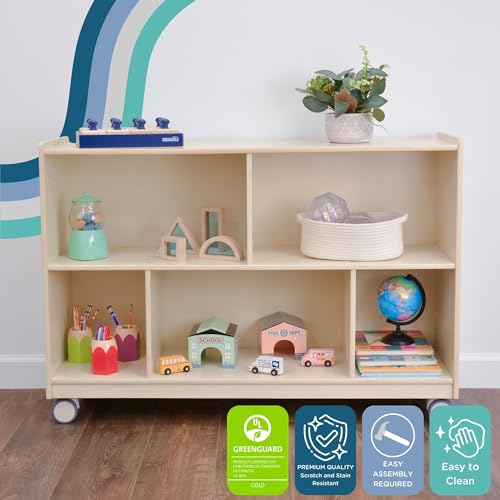 Children's Factory Angeles Mobile 2-Shelf Storage Wooden