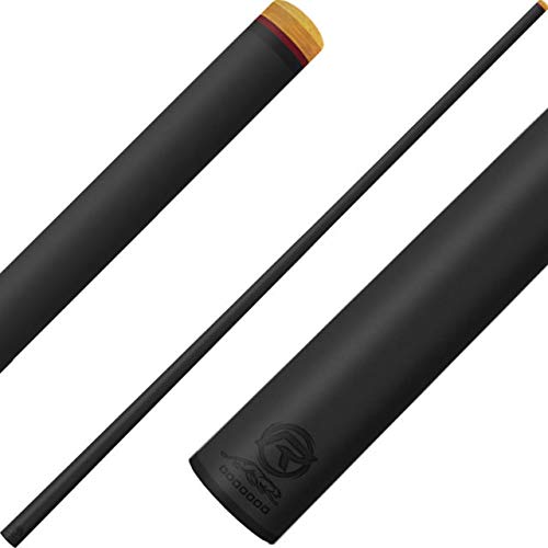 PREDATOR Revo Radial Carbon Fiber Shaft - 12.4mm Low Rise Taper, Soft Case & Wipes Black