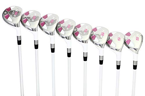 Majek Ladies Golf Hybrids Irons Set White Pearl