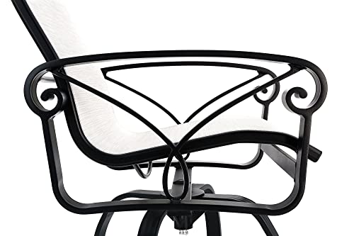 Winston Palazzo Sling High Back Swivel Balcony Stool Black Night/Blue Blush