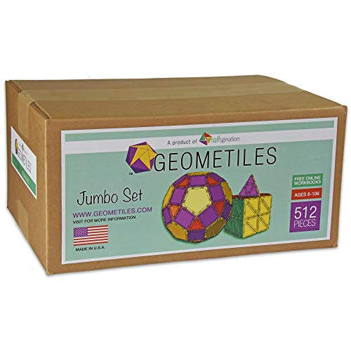 Geometiles Jumbo 3D Building Set 512-pc Math Learning USA