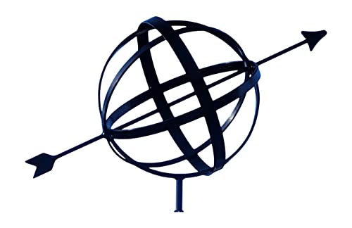 Accentua Monterey Cupola with Armillary, 24 in. Square, 54 in. High, White and Black