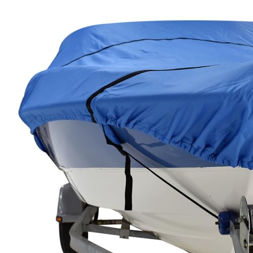 Budge American Flagship Ripstop Boat Cover V-Hull Fishing Boats 22'-25' Long Blue