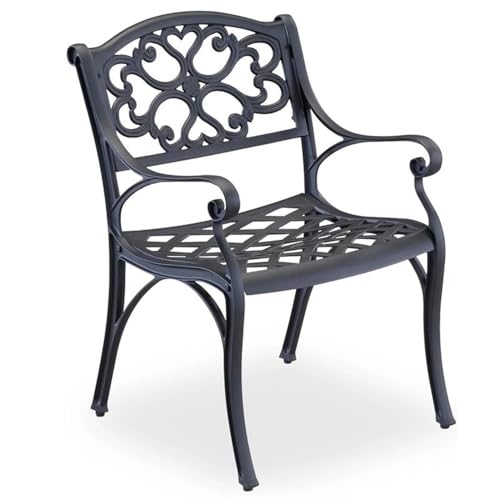 Pemberly Row Traditional Black Aluminum Chaise Lounge Black