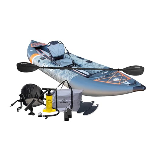 Solstice Scout Inflatable Fishing Kayak Kit Blue