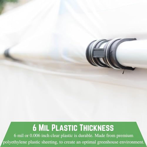 Farm Plastic Supply Clear Greenhouse Plastic Sheeting 6 mil 1 Year UV Resistant Polyethylene 60' x 80'