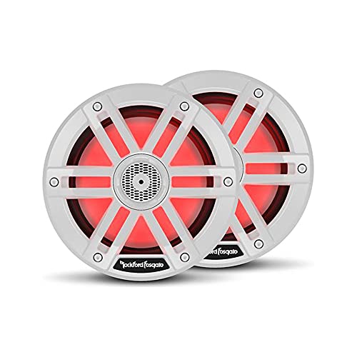 Rockford Fosgate PM500X2 2 Channel Marine Amplifier with M1-8 8" Speakers and RGB Light Controller