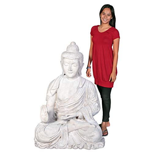 Design Toscano Meditative Asian Decor Grand Temple Statue 48" Traditional Buddha