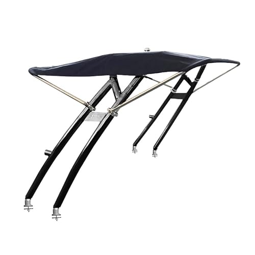 Reborn Tower Launch Reverse Arch Universal Wakeboard Boat Tower Black w/ Black Bimini