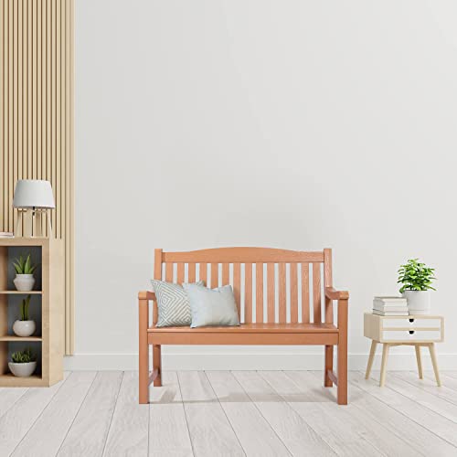 hOmeQomi Outdoor Bench Set of 4 All Weather Resistant Poly Lumber Teak