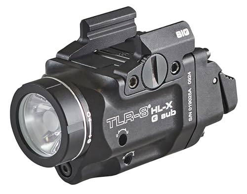 Streamlight TLR-8 HL-X G 1000-Lumen Tactical Flashlight with Green Laser for Sig Sauer P365/XL Rail Black