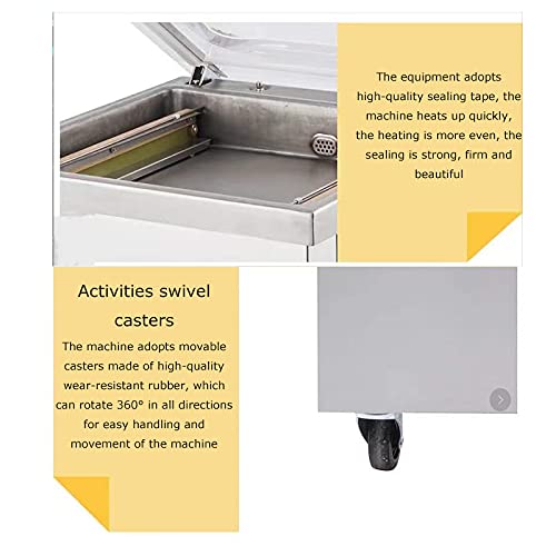 HayWHNKN Single Chamber Vacuum Packaging Machine 20inch Sealing Bar Silver
