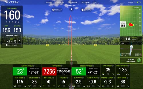 SkyTrak Golf Launch Monitor and Golf Simulator White Gray Black Green