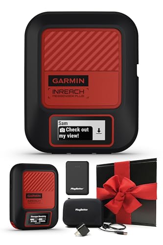 PlayBetter Garmin inReach Messenger Plus SOS Satellite Communicator +Gift Box Bundle