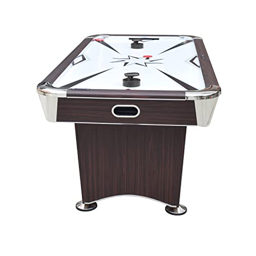Hathaway Midtown II 6-ft Air Hockey Family Game Table Dark Cherry Wood