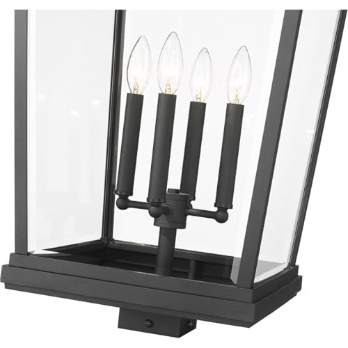 Z-Lite 4 Light Outdoor Post Mount Fixture Black