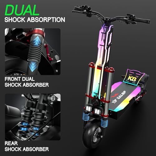 Tumotcy K8 Electric Scooter 6000W Dual Motor 70 Miles Range