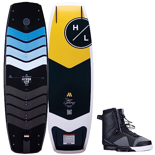 Hyperlite Murray Pro Mens Wakeboard 134 with Team X Bindings Black/Red 134cm