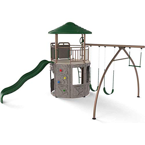 Lifetime Adventure Tower Swing Set Earthtone