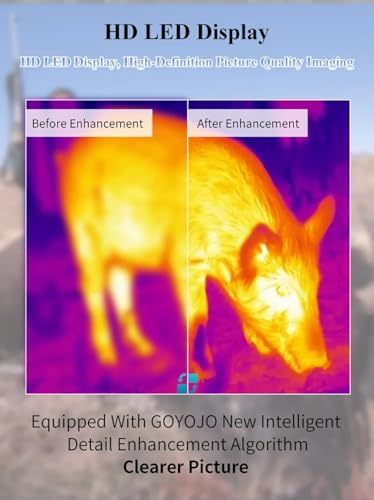 GOYOJO Night Vision Monocular Thermal Imager Laser Range Scope 640x512 with 32G Memory Card S35 35mm Lens
