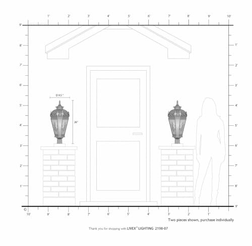 Livex Outdoor Post Light with Antique Honey Linen Glass Shades Bronze
