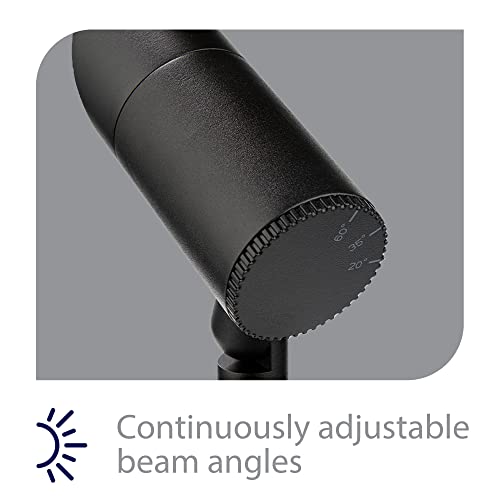 WAC Lighting LED 12V Basic Accent Light 6W Adjustable Beam Angle 3000K Black (Pack of 12)