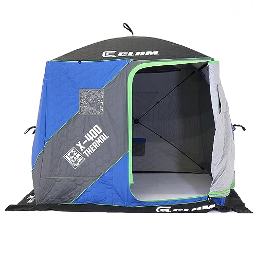 CLAM Portable 4 Person Ice Team Fishing Shelter Tent Premium Ice Team