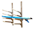 Log Kayak Rack 3 SUP Surfboard Plus 1 Kayak Wall Rack Canyon Brown