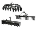 MotoAlliance Impact Implements CAT-0 3 Piece Agricultural Kit - Landscape Rake, Box Scraper, Disc Plow Black