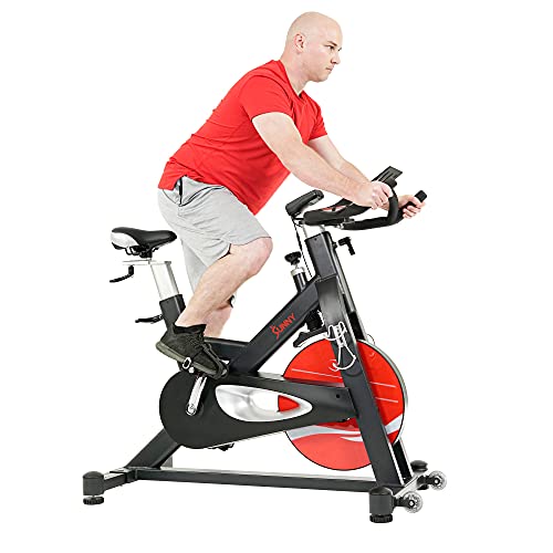 Sunny Health & Fitness Evolution Pro II Magnetic Belt Drive Indoor Cycling Bike Black