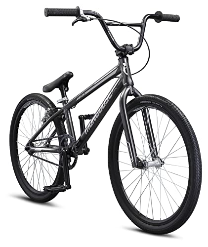 Mongoose Title Pro XXL BMX Race Bike 24-inch Wheels Lightweight Aluminum Frame Charcoal Black Pro XXL