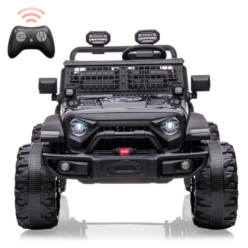 Nasitip 24V Kids 2-Seater Electric Car with Remote, Black