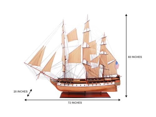 Old Modern Handicrafts USS Constitution Model Ship & Hat Combo Multi Color