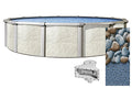 Wilbar 24-Foot Round Above-Ground Swimming Pool Rock Island