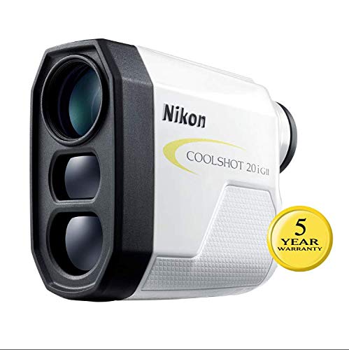 Nikon Coolshot 20i GII Golf Laser Slope Rangefinder White with Yellow Trim