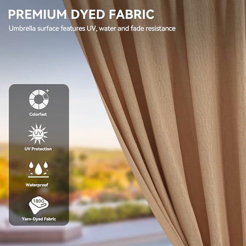 YITAHOME 10x10ft Hardtop Gazebo with Nettings and Curtains Bronze