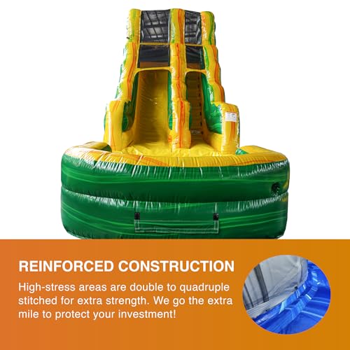 JumpOrange Commercial Water Slide with Splash Pool Amazon River