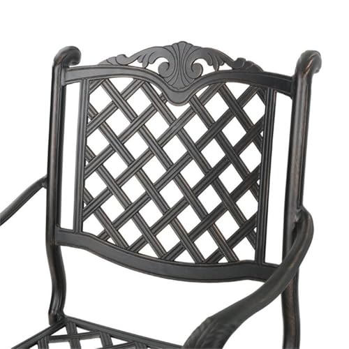 Afuera Living Outdoor 5 Piece Cast Aluminum Bar Set Copper