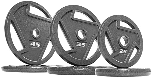 BalanceFrom Cast Iron Olympic 2-Inch Plate Weight Plate Color #4, 210 LB Set