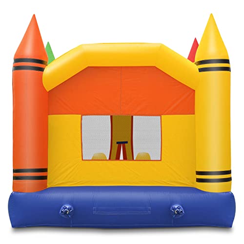 Cloud 9 Commercial Grade Crayon Castle Bounce House with Blower Multicolor
