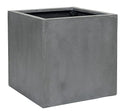 Pottery Pots Block XL Fiberstone Square Planter Gray 24 Inch