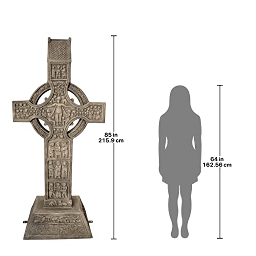 Design Toscano Muiredach High Celtic Cross Grand Scale Statue Gothic Stone