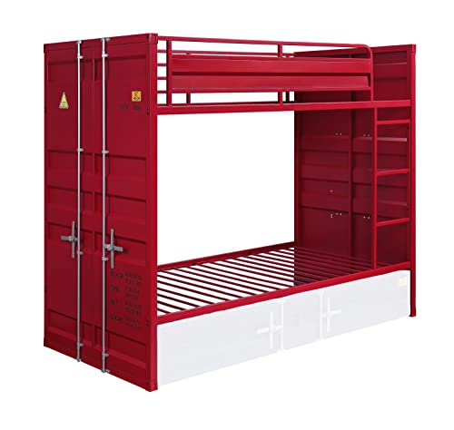 Acme Cargo Twin Over Twin Bunk Bed Red