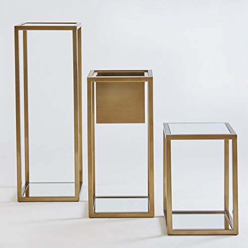 Global Views Escher Pedestal Planter Brass Multi Color
