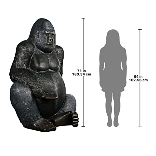 Design Toscano Grande Scale Male Silverback Gorilla Statue Full Color