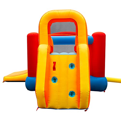 BANZAI Double Slide Backyard Bouncer Inflatable Bounce House Multi
