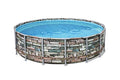 Bestway 56965E Power Steel 16' x 48" Set Above Ground Pool Stone
