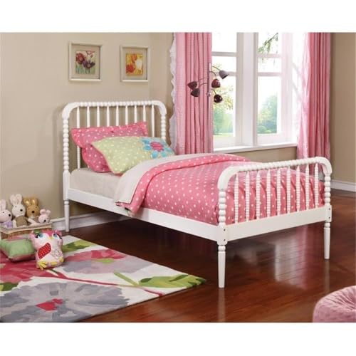 Rosebery Kids Solid Wood Twin Spindle Bed White