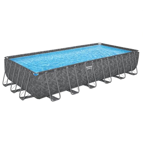 Bestway APX 365 Rectangular Above Ground Pool Set Gray